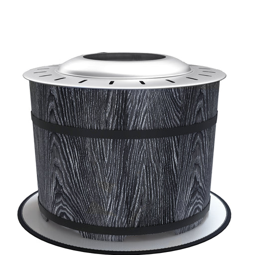Outsunny - Smokeless Fire Pit, Portable Camping Bonfire Stove with Mat for Backyard Patio Picnic, Magnesium Oxide, Black