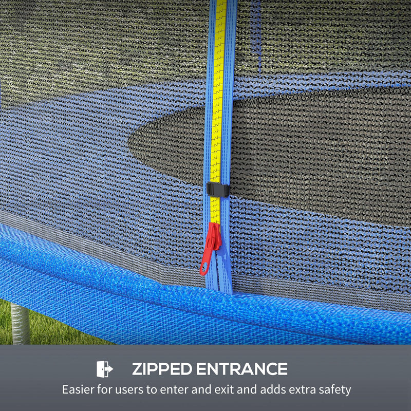 Soozier Trampoline Net Enclosure, Trampoline Netting Replacement with Zippered Entrance for 12ft Round Trampoline
