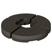 Outsunny - 4-Piece Cantilever Offset Patio Umbrella Circular Base Stand w/Carry Handles, Water & Sand Filled