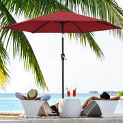 9FT Patio Umbrella, Outdoor Table Patio Umbrellith Tilt, Crank, 6 Ribs, UV Protection for Garden, Lawn, Deck, Backyard