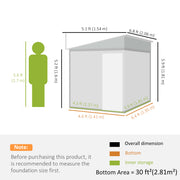5x7 Garden Shed, Lean-to Metal Storage with Foundation, Sliding Door & 2 Vents for Garden Tools, White