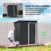 Outdoor Storage Shed - Black