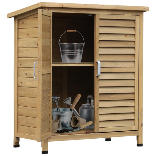 Wooden Garden Storage Shed Kit - Natural