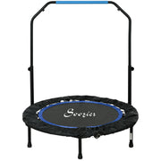 Soozier 40" Foldable Mini Fitness Trampoline, with Adjustable Foam Handle, Blue