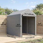 4 x 6ft Outdoor Storage Shed Tent, Portable Shed with Roll-up Door for Motorcycle, Bike, Garden Tools
