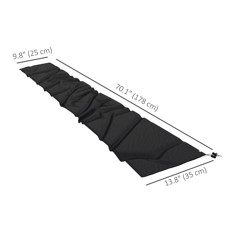 Outsunny - Parasol Cover, Patio Cantilever Cover, Banana Umbrella Cover with Zipper, Black — 84B-064V00BK