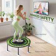Soozier 45" Rebounder Trampoline for Adults, Mini Fitness Trampoline Bungee Rebounder with 5-Level Adjustable Handle