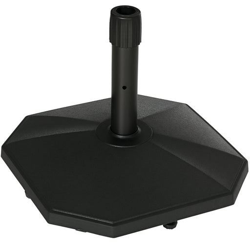 Outsunny - 48lbs Concrete Square Patio Umbrella Base Weight, Outdoor Umbrella Stand Holder for Lawn, Deck, Backyard, Garden, Black